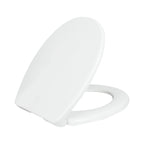 LUXE TS1008R Round Comfort Fit Toilet Seat with Slow Close, Quick Release Hinges, and Non-Slip Bumpers (White)