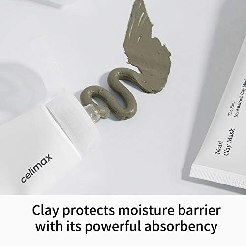 celimax The Real Noni Refresh Clay Mask | Clarifying Deep Pore Cleansing, Hydrating, Pore Minimizer, For Oily Combination Skin, Blackhead, Korean Face Mask,120g