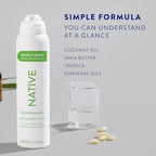 Native Whole Body Deodorant Spray Contains Naturally Derived Ingredients, Deodorant for Women & Men | 72 Hour Odor Protection, Aluminum Free with Coconut Oil and Shea Butter | Cucumber & Mint