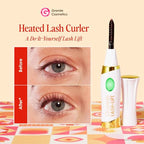 Grande Cosmetics LASH-LIFT Heated Lash Curler, Rechargeable and Travel Friendly, 2 Heat Settings, White
