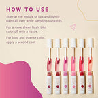 FLOWER BEAUTY By Drew Barrymore Bitten Lip Stain - Long-Lasting Color - Hydrating + Water-Based Formula - Gel-Like Texture - (Sass)