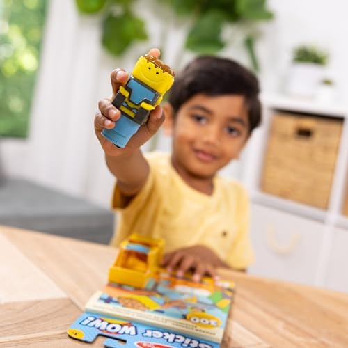 Melissa & Doug Sticker Wow!™ Bulldozer Bundle: 24-Page Activity Book, Refillable Sticker Stamper, Mini Pad, 500 Stickers, Arts and Crafts for Kids Ages 3+