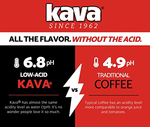 Kava Low Acid Instant Coffee Single Serve Stick Packets, 20 Count