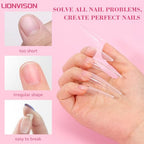504PCS 3XL Stiletto Nail Tips, 3XL Extra Long Clear for Acrylic Nails Professional, 12 Sizes Tapered Acrylic Full Nail Tips Press On Gel Nail Tips for Nail Salons Home DIY