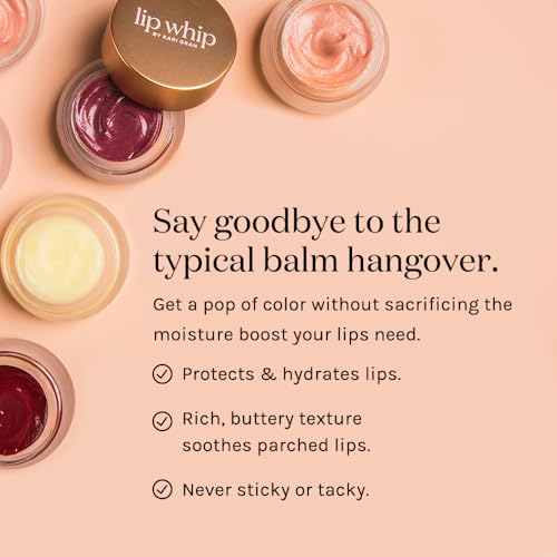 Kari Gran Lip Whip | Moisturizing Lip Balm with Organic Oils | Clear Glossy Sheen + Peppermint | Rich Buttery Texture, Hydrates & Protects | Non-GMO, Organic Ingredients, Made in USA (Marsala)