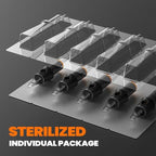 50 12RM Mixed Tattoo Cartridge Needles - 10Pcs each of 7RM, 9RM, 11RM, 13RM, 15RM,Sturdy and Durable Design Sharp Tips, Sterilized and Individually Packaged Compatible with Tattoo Pens