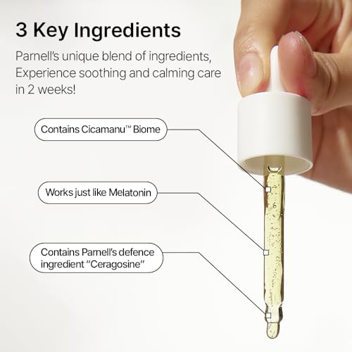 Parnell Cicamanu 92 Serum - Melatonin, Centella Asiatica, Ceramide and Overnight Recovery Moisturizing Ampoule for Hyperpigmentation and Soothing Irritated Skin (1.01 Fl Oz / 30ml)