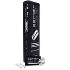 100 Count, Parker Safety Razor Double Edge Safety Razor Blades, Premium Platinum Stainless Steel Razor Blades with PTFE, Tungsten and Chromium Coated Edges for Smooth, and Comfortable Shaves
