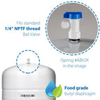 iSpring T55M 5.5 Gallon Residential Pre-Pressurized Water Storage Tank for Reverse Osmosis (RO) Systems , White