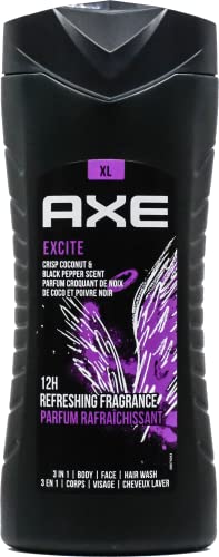 AXE Body Wash 12h Refreshing Fragrance 3-IN-1 Body, Face, Hair Wash, Variety of 6 scents - 13.5 fl Ounce (400 mL)