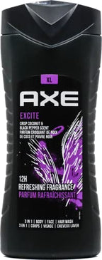 AXE Body Wash 12h Refreshing Fragrance 3-IN-1 Body, Face, Hair Wash, Variety of 6 scents - 13.5 fl Ounce (400 mL)