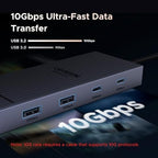 UGREEN Revodok Pro 7 in 1 Docking Station Dual Monitor, USB C Hub Dual 4K@60Hz HDMI Display, 10Gbps USB-A/C Data Ports, 100W PD, Aluminum Laptop Docking Station for HP, Thinkpad, Dell and More
