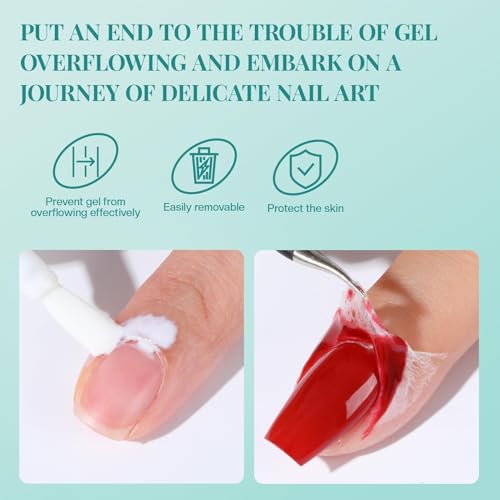 Morovan Gel Nail Polish Remover Kit: Gel Polish Remover for Nails with Liquid Latex Tape Peel off Nail Strengthener Cuticle Pusher Quick & Easy Gel Remover for Nails in 3-5 mins No Soaking Or Wrapping