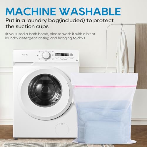 OMYSTYLE Full Body Bath Pillow, Bath Pillows for tub with Mesh Washing Bag & 21 Non-Slip Suction Cups, Spa Bathtub for Head Neck Shoulder and Back Support - 5D Air Mesh & Quick Drying | Blue