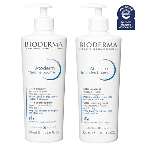 Bioderma Atoderm Intensive Balm Duo Pack Ultra-Nourishing Body Cream for Very Dry Skin, 2x16.9 Fl Oz