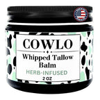Whipped Tallow Balm for Skin, 100% Grass Fed Beef Tallow Face Moisturizer - Organic Body Butter, Beef Tallow for Skin, Eczema, Baby, Made in USA, Herb Infused, 2 oz