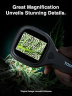 TOMLOV P10 Evo Handheld Close-Up Microscope: 20X Digital Coin Microscope for Adults Kids, LED Lighted Magnifier with 2" IPS Screen, Battery, Jewelers Loupe Compatible with Windows/macOS, Black