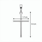 silverzone77 Cross Sterling Silver 925 Pendant Minimalistic Religious Unisex Jewelry