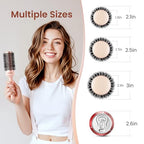 AIMIKE Round Brush for Blow Out, Rose Luxe Round Hair Brush w/Nano Thermal Ceramic Tech, Medium Round Brush for Blow Drying, Curling, Styling and Shine, 43 mm/ 1.7 Inch Barrel Brush with 4 Clips