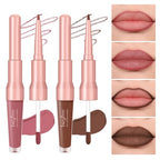 2 PCS Lip Liner and Lip Stain Combo Set, High Pigmented Long Lasting Velvet Lip Tint, Well-Defined Lipliner, Weightless Waterproof Not Animal Tested, Matte Finish Makeup