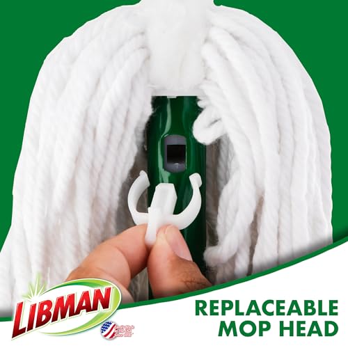 Libman Tornado Mop Refill, Direct Replacement Head for Libman Self Wringing Twist Mop, Cotton, Machine Washable, 3 Pack