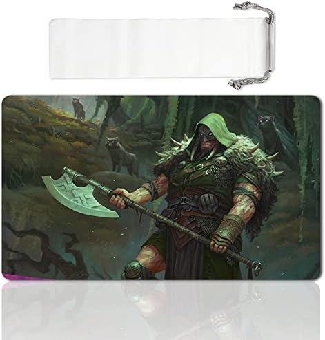 Board Game MTG Playmat Games Size 60X35 cm CCG Compatible for MTG CCG RPG Trading Card Game (GARRUK, Cursed Huntsman)