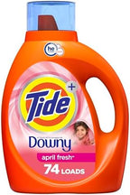 Tide Liquid Laundry Detergent with Touch of Downy, April Fresh Scent, 74 loads, 105 fl oz