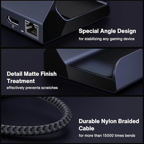 iVANKY 8-in-1 Docking Station 4K@144Hz for ASUS ROG Ally X/Valve Steam Deck OLED/Lenovo Legion Go S/MSI Claw, ROG Alloy/Stream Deck Dock Hub, HDMI 2.1, 1Gbps Ethernet, 3*USB-A 3.0, 100W USB-C Charge