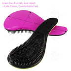 79STYLE 3pcs Detangler Brush Tangle Free Hair Brushes For Kids Knot Free No Pain Detangling Kids Hair Brush Combs For Women Curly Fine Hair (Size 7.4 Inch -Green)