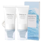 2PCS Centella Sunscreen SPF 50, 50ML 𝑴𝒂𝒅𝒂𝒈𝒂𝒔𝒄𝒂𝒓 Sunscreen Face Serum, Daily UV Defense Sunblock Summer Sunscreen for Face, Travel Essentials for Black Girl