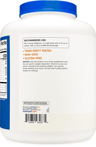 Nutricost Whey Protein Powder, Unflavored, 5 pounds - from Whey Protein Concentrate
