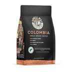 Bones Coffee Company Colombia Single-Origin Coffee Beans, Whole Bean Coffee Medium Roast Gifts Low Acid Gourmet Almonds, Dried Fruit, Vanilla Notes (12 oz)