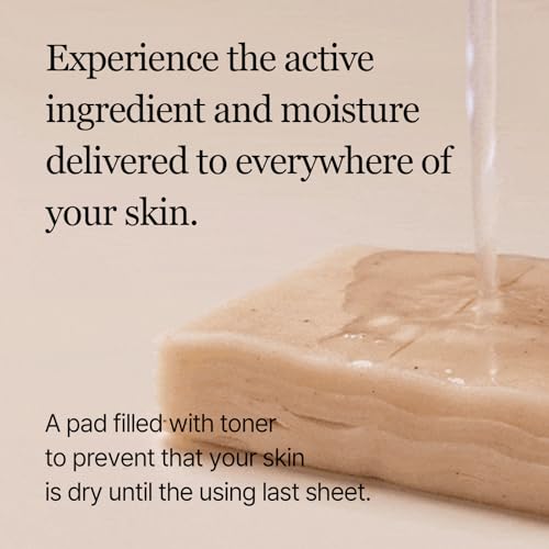mixsoon Toner Pads Natural Ingredient extracts, Alcohol Free with Moisturizing for Sensitive Skin, Smooth Pads, Korean Glass Skincare