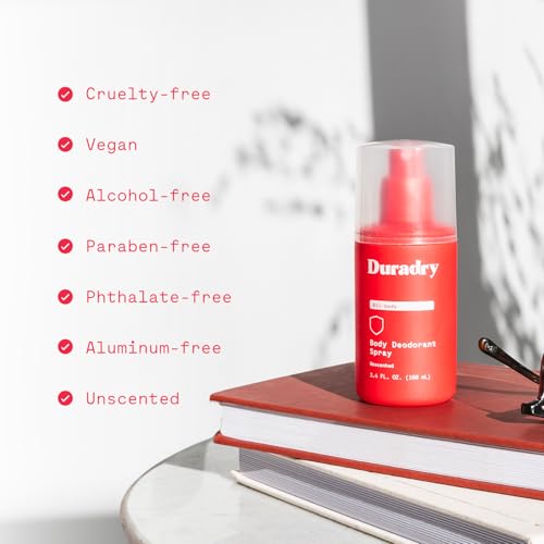 Aluminum-Free Whole Body Deodorant Spray for Men and Women - Unscented Deodorant for Whole Body, Natural Odor Neutralizer, Clear and Residue Free, Non-Staining, Cruelty-Free - 3.4 Fl Oz