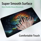 for MTG Game Playmat, for Magic TCG Rubber Play mat,Tabletop Card Playmats with Smooth Surface,Trading Card Inked Game Mat,Battle Game,Galaxy Art Tree