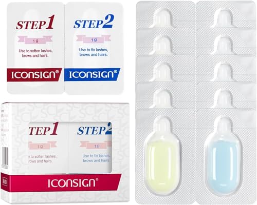 ICONSIGN Lash Lift Kit, 2 in 1 Brow Lamination Eyelash Perm Kit, Professional Lash Perm Kit for Natural Lash Lift and Brow Enhancement (Quantity: 2×5 Packs)