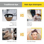 KINGMING Wine Red Hair Dye Shampoo 3 in 1 for Gray Hair, Hair Color Shampoo for Women Men Grey Hair Coverage, Herbal Ingredients Champu Con Tinte Para Canas 500ml (Burgundy)