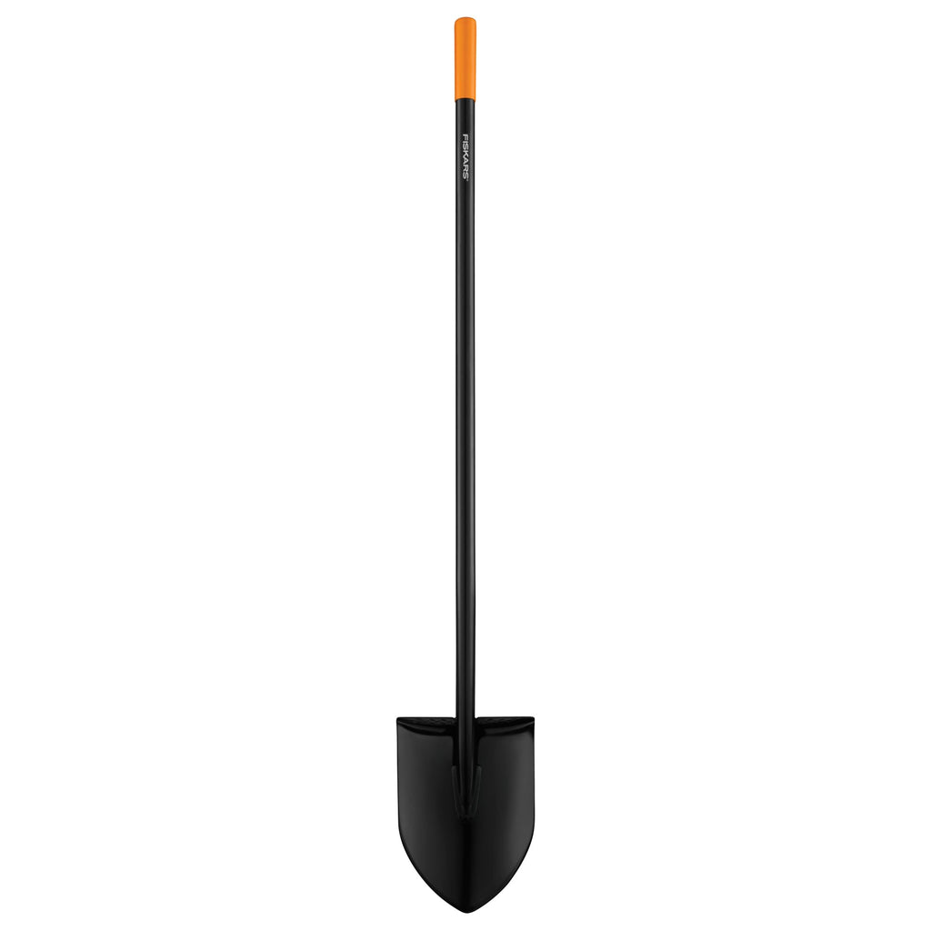 Fiskars 57" Garden Digging Shovel, Heavy Duty Steel Tool, Straight Handle