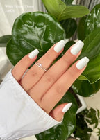 Semi Cured Gel Nail Strips (White Glazed Donut)-20 PCS Gel Nail Stickers | Gel Nail Wraps | UV Light Required, Salon Quality & Easy to Use
