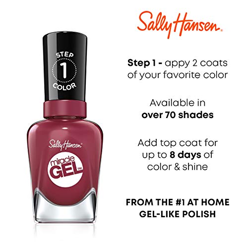 Sally Hansen Miracle Gel Nail Polish, Shade Purplexed #579 (Pack of 2)