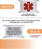 Personalized Sport Medical Alert Bracelets for Women Men - Custom Medical ID Bracelets with Free Engraving - Hook and Loop/Elastic/Stainless Steel/Silicone Watch Wristband Emergency Bracelet