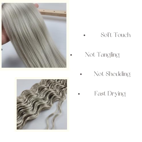 Silver Braiding Hair Pre stretched for Boho Braids Pre stretched Boho Braiding Hair