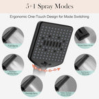 Filtered Shower Head with Handheld Matte Black - High Pressure 6 Modes, 120 Anti-clog Nozzles, Detachable Showerhead with Hard Water Filters, Extra Long 6ft Hose, Power Wash Mode for Bathroom