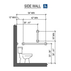 Grab Bar Bundle - ADA Compliance - 1.5" Diameter - 18", 36", 42" Lengths - Pack of 3 - Brushed Stainless, Toilet Grab Bars for Commercial Restrooms and Grab Bars for Shower