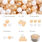 GOGOSO Ball Pit Balls for Toddlers, Brown Plastics Balls for Ball Pool Birhtday Party Girls Kids with Storage Bag, 2.17inches