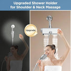 Filtered Shower Head with Handheld Combo - Dual 2-in-1 Spa System with Massage Shower Head and 10 Modes Hand Held Shower Head, High Pressure, Built in Power Wash Mode (Chrome)