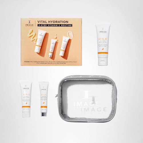 IMAGE Skincare, VITAL HYDRATION 3-Step Vitamin C Routine, Made with Hyaluronic Acid for Anti-Aging, Dry, Dull Skin, 3 Piece Skin Care Set