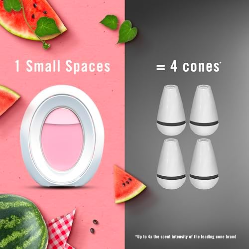 Febreze Small Spaces Air Freshener, Odor-Fighting, Plug In Alternative, for Home and Bathroom and Kitchen, Closet Air Fresheners, Sweet Watermelon Vine & Southern Lilac Mornings Scent, 4 Count