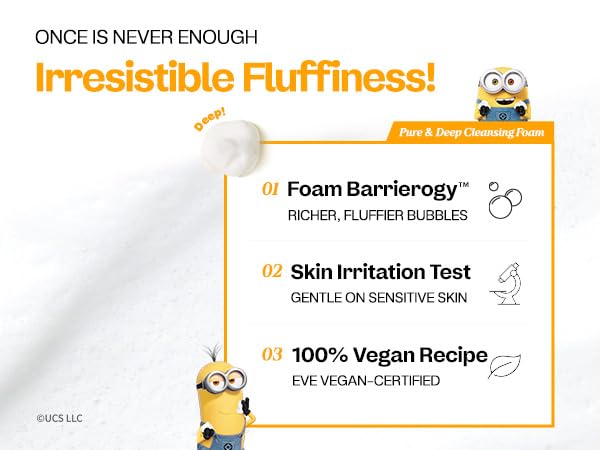 ma:nyo Pure & Deep Cleansing Foam Korean Skin care, Daily Cleanser (8.1 fl oz (Minions Edition))