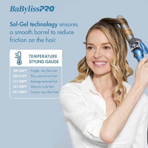 BaBylissPRO Nano Titanium Professional Spring Curling Iron for All Hair Types